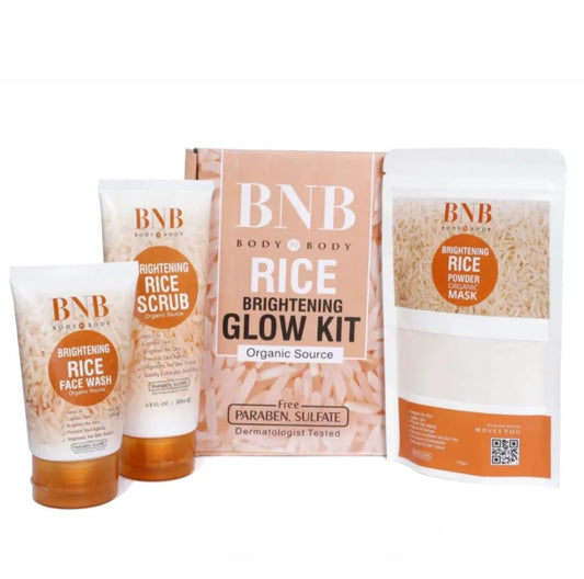 BNB Organic Rice Glowing And Whitening Facial Kit 3 in 1